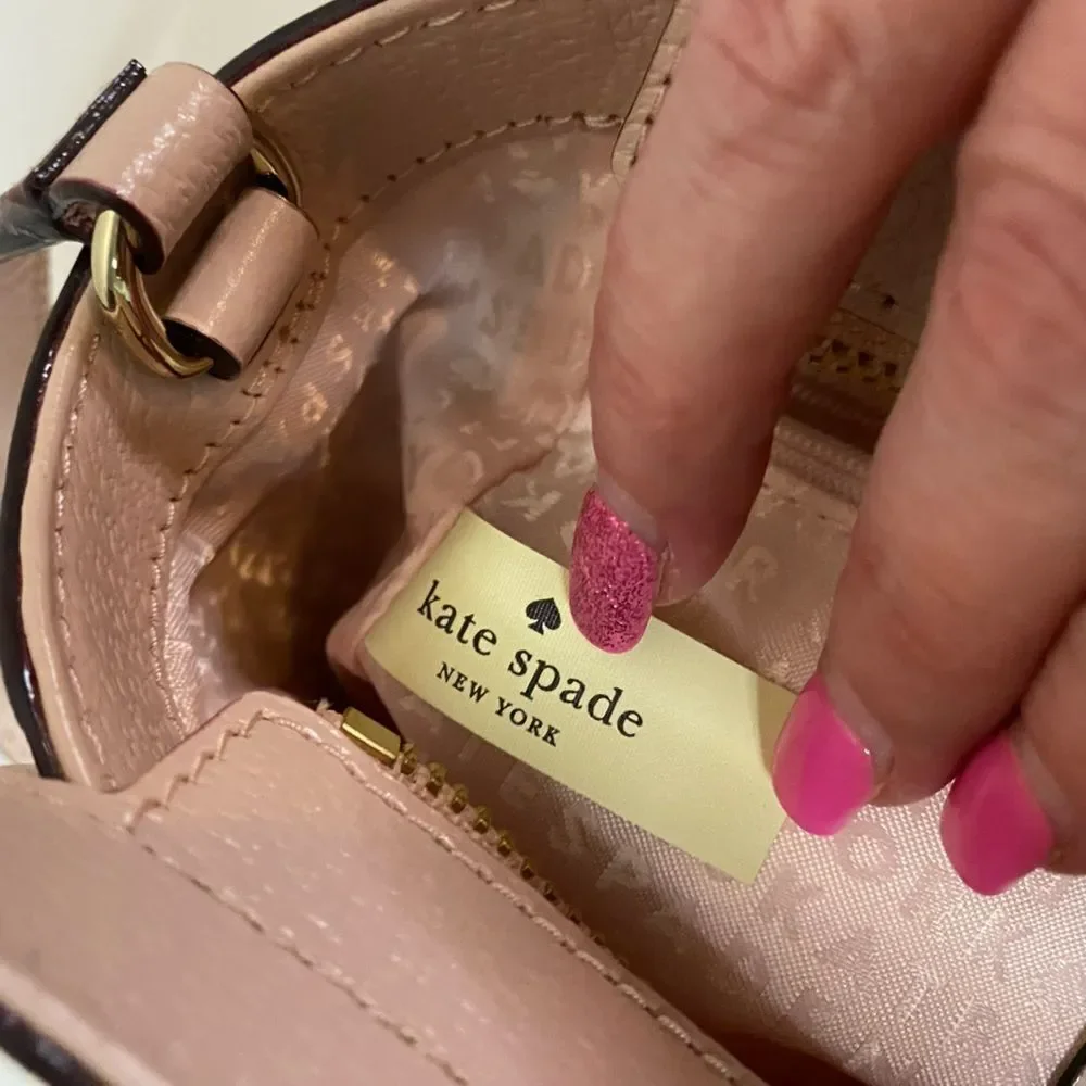 Kate Spade NWOT Grand Street Hayden Dusty Pink Peony Leather Crossbody